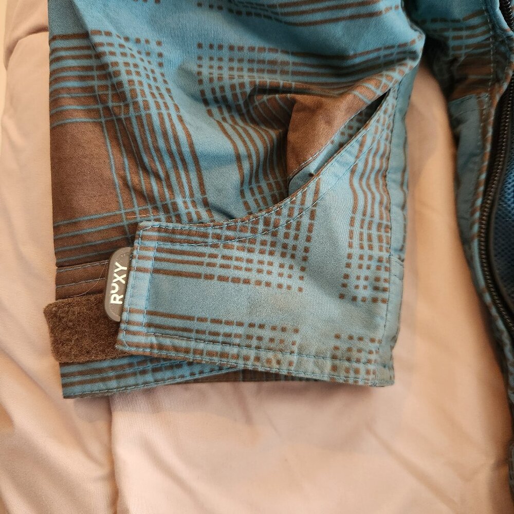 Roxy plaid snowboarding ski snow mobile jacket coat fur - Picture 8 of 15